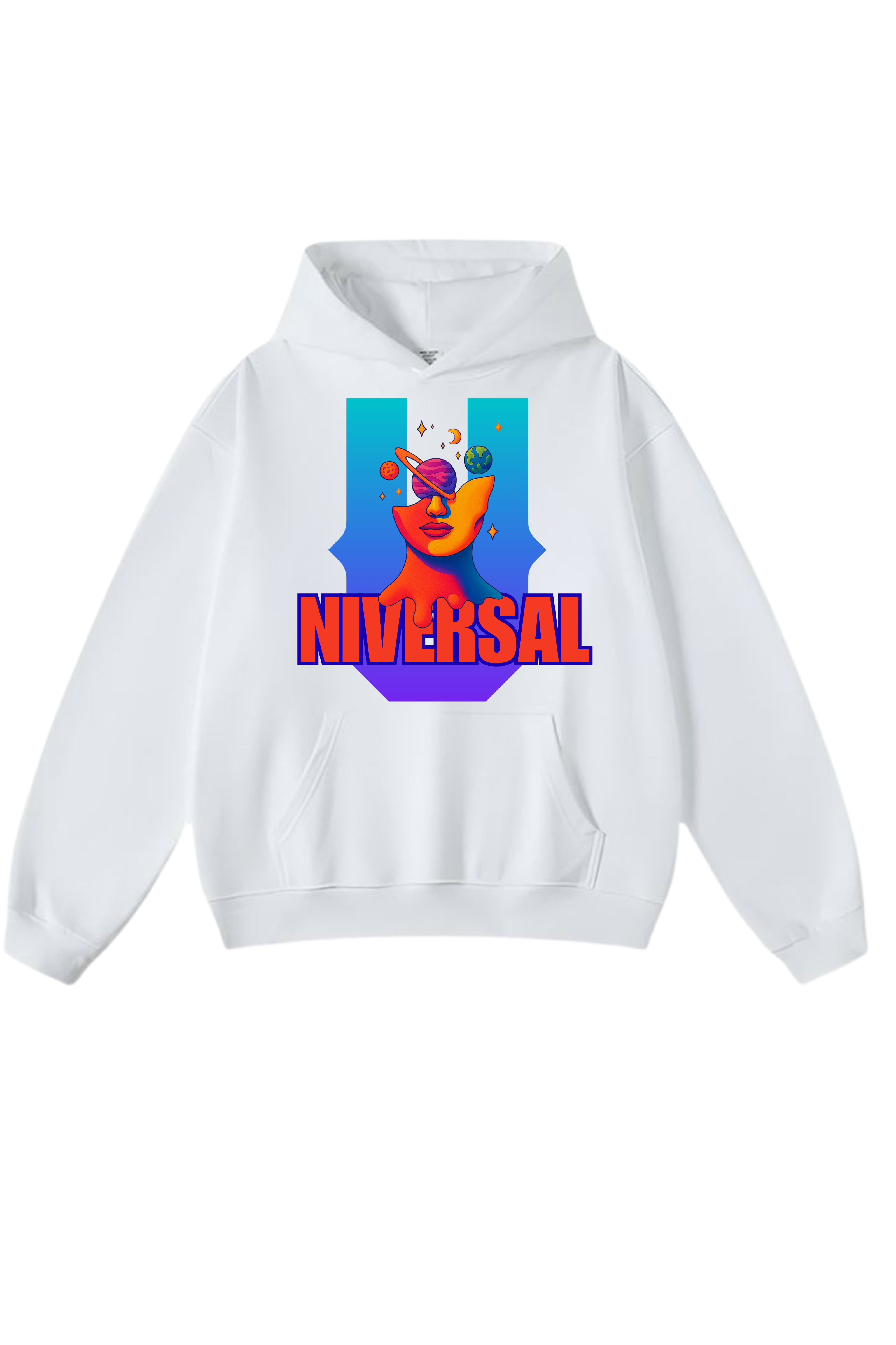 WHITE UNIVERSAL HOODIE